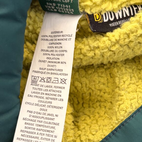 L.L. Bean boys' down jacket small 8 puffer quilted hooded green - Picture 11 of 11